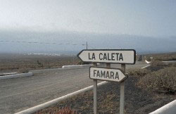 Lanzarote. La Caleta de Farmara. Die Suche einer Unterkunft.