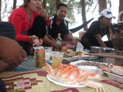 Kambodscha. Wer ist hier eigentlich der Arme? Gedanken beim Essen am Strand
