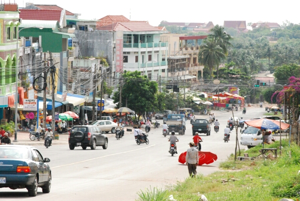 Cambodia-street Auf der Strasse