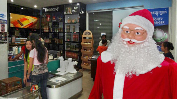 Weihnachtsmann in Sihanoukville